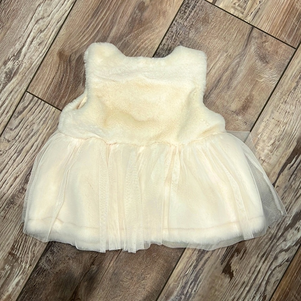 Faux Fur & Tulle Dress